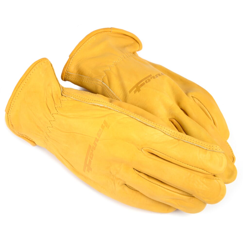 Premium Cowhide Leather Driver Work Gloves (Men's M)