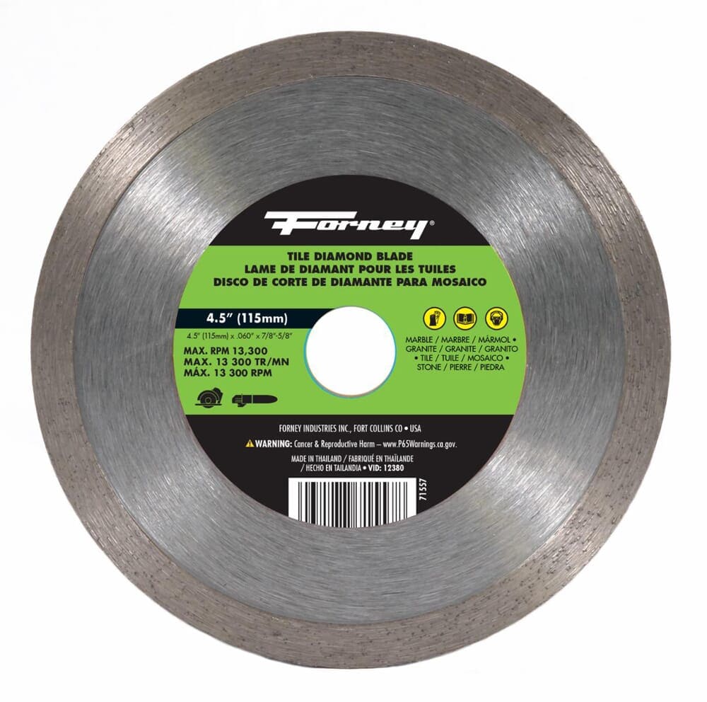Forney 4-1/2 in. Segmented Diamond Cut-Off Blade Forney 4-1/2 in. Segmented Diamond Cut-Off Blade