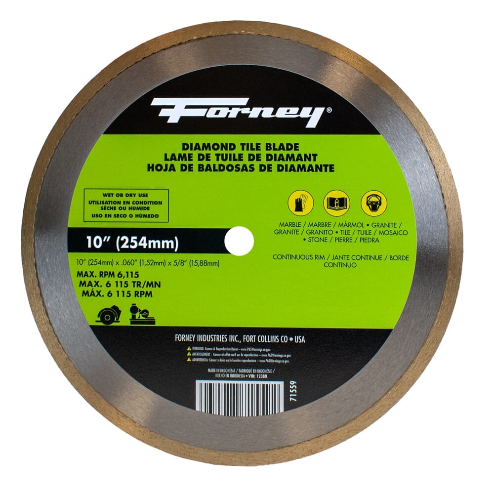 Forney 4-1/2 in. Continuous Rim Diamond Tile-Cutting Blade