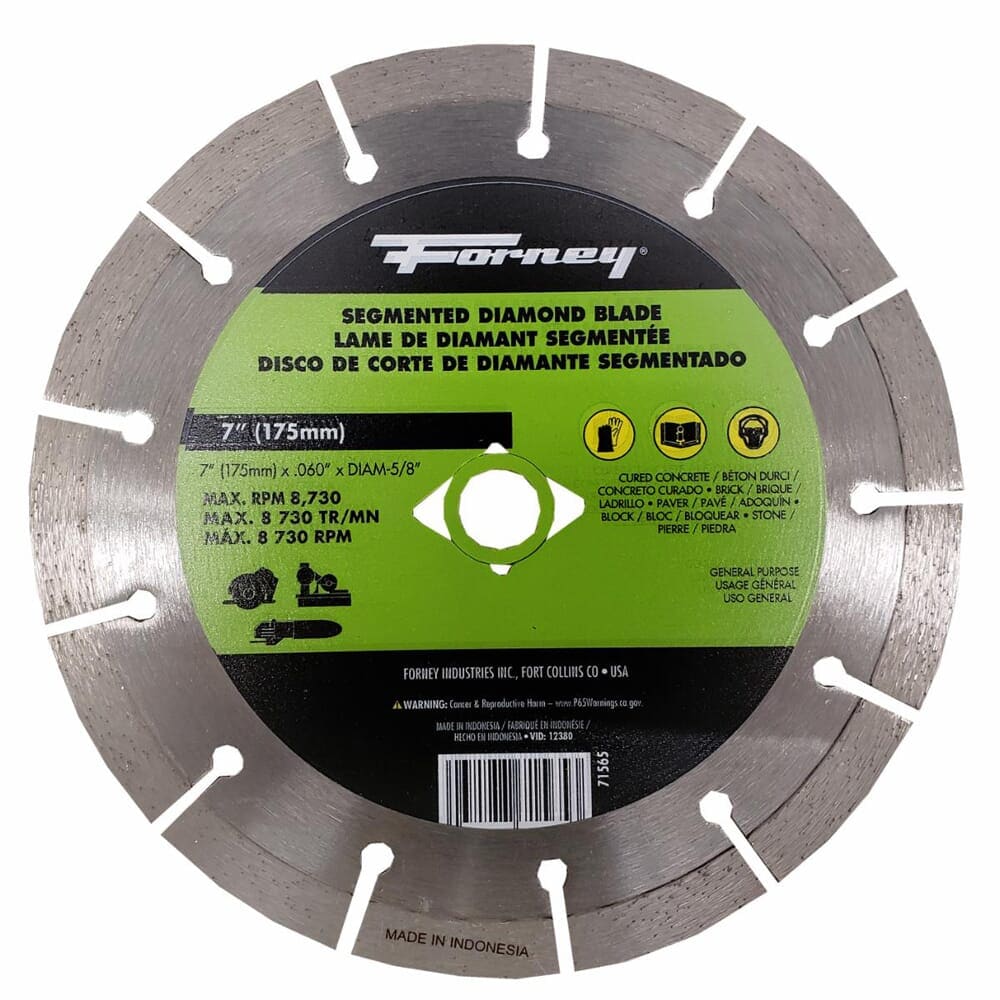 Forney 4-1/2 in. Segmented Diamond Cut-Off Blade Forney 4-1/2 in. Segmented Diamond Cut-Off Blade