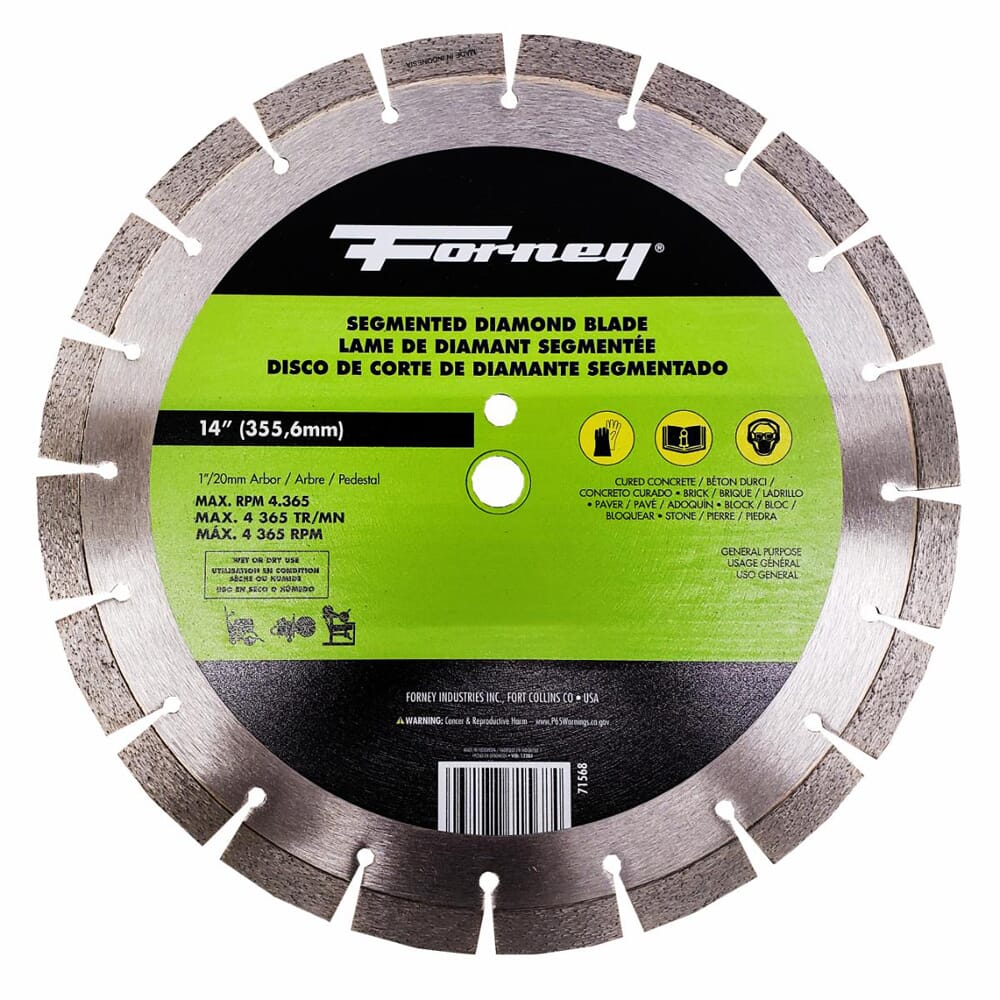 Forney 4 in. Segmented Diamond Cut-Off Blade Forney 4 in. Segmented Diamond Cut-Off Blade