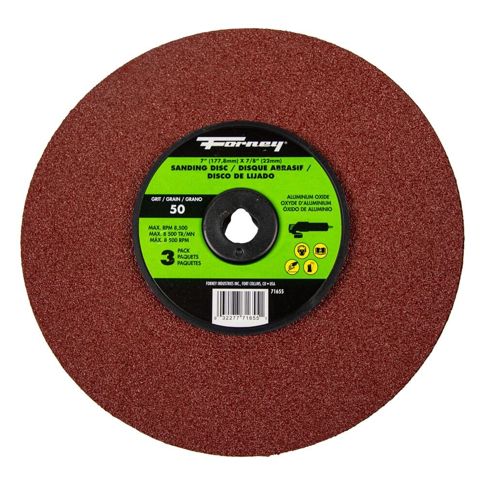 50-Pack S7R Zirconia Edger Discs – 7 X 7/8 Inch, 100 Grit, 2 Boxes