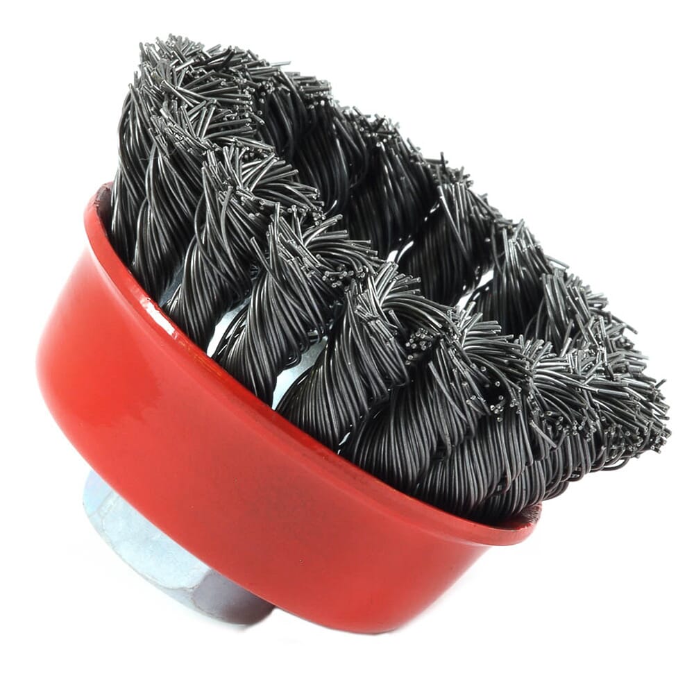 3 Knot Wire Cup Brush - Stainless Steel