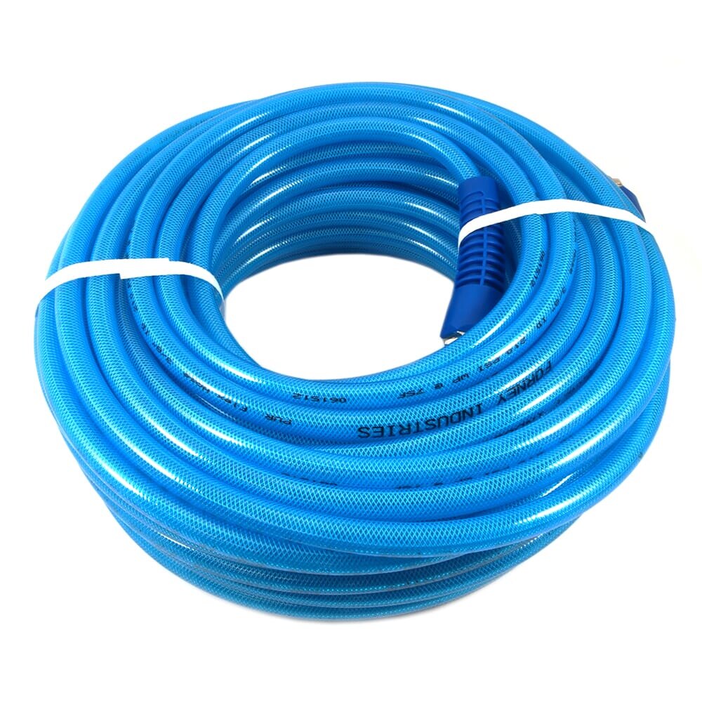 Milton 50' Lightweight Flexible Air Hose – 1/4 Male NPT X 1/4 Hose ID, Blue